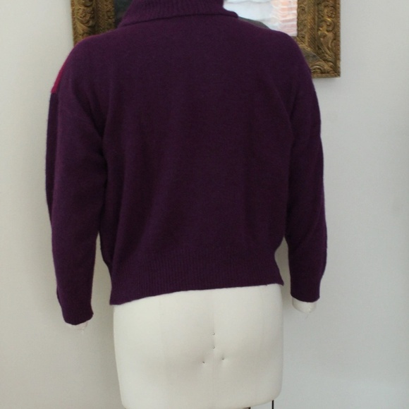 1980’s Purple Jeanne Pierre Petites Sweater - Picture 2 of 3